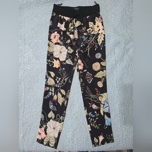 Gucci Women's Black Floral Silk Lounge Pants Small